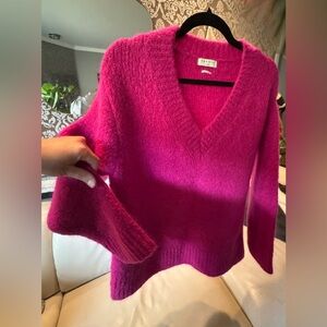 SANDRO Paris Mohair Pink Knit Sweater Size 1